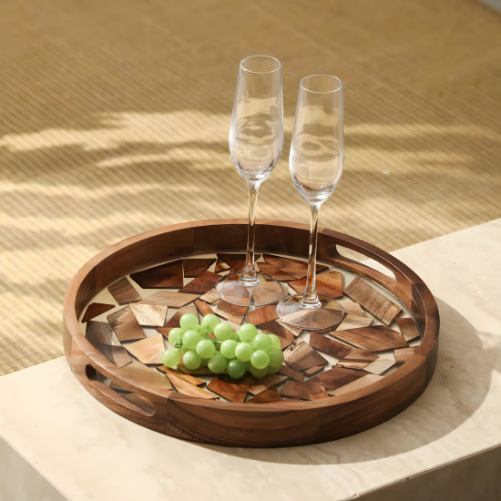 Wooden Tray Set 2 Pcs